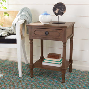 Alessa 1 Drawer Accent Table Brown