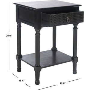 Hale 1 Drawer Accent Table Black