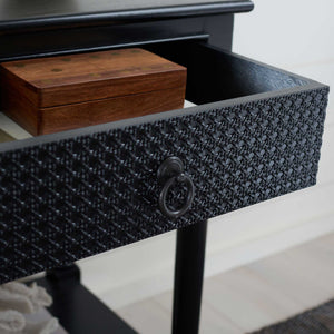 Hale 1 Drawer Accent Table Black