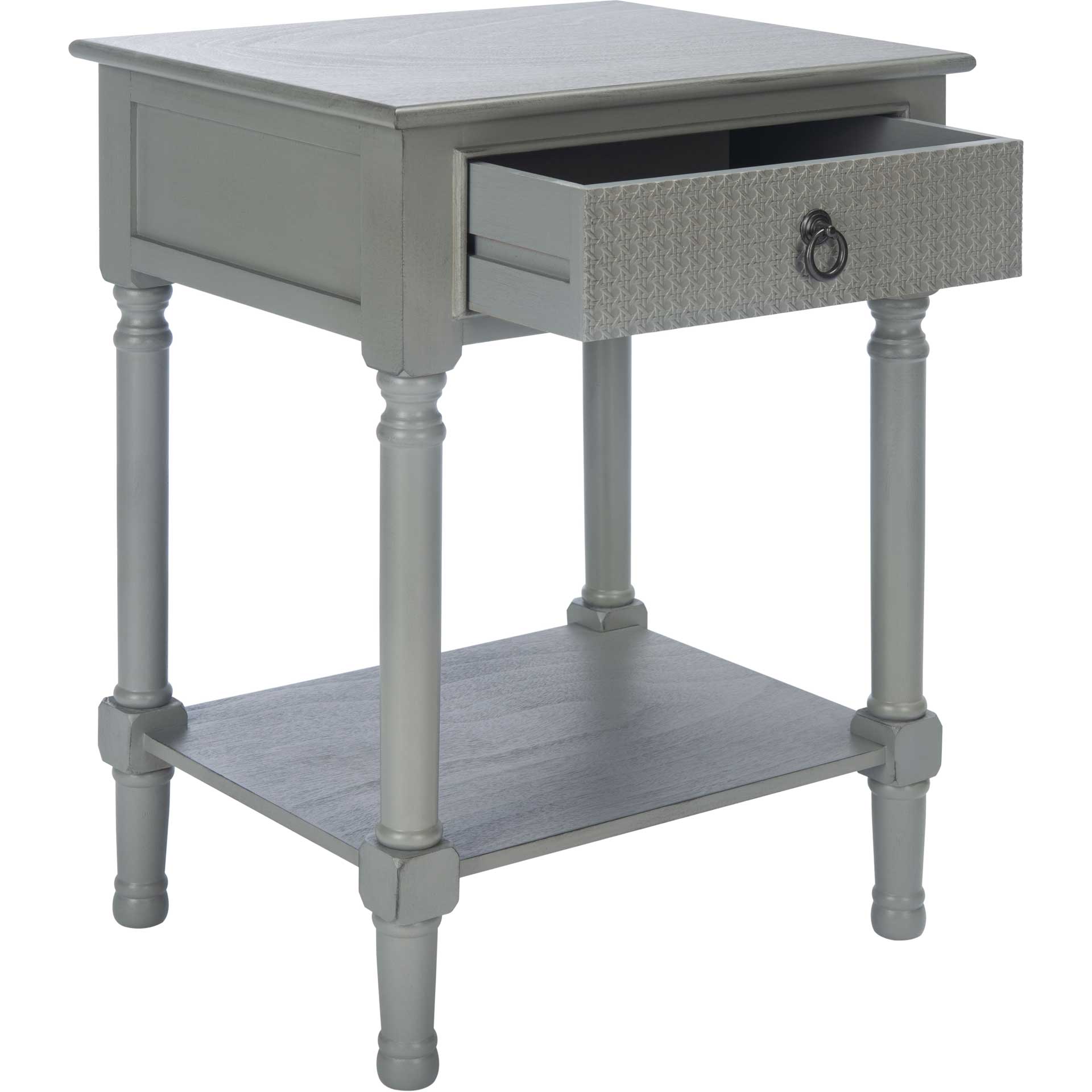 Hale 1 Drawer Accent Table Distressed Gray