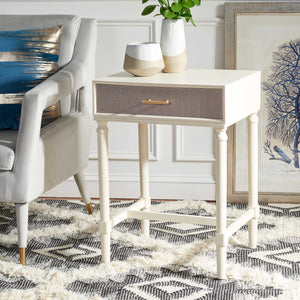 Esposito 1 Drawer Accent Table White