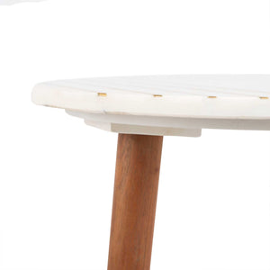 Valet Marble Accent Table Natural Brown/White/Gold