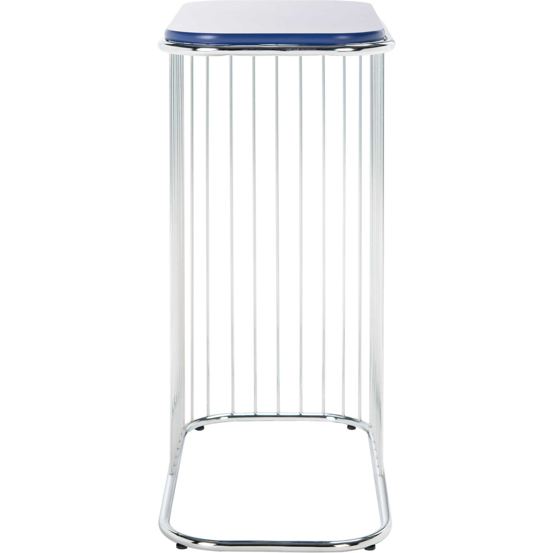 Stazia Side Table Blue/Chrome