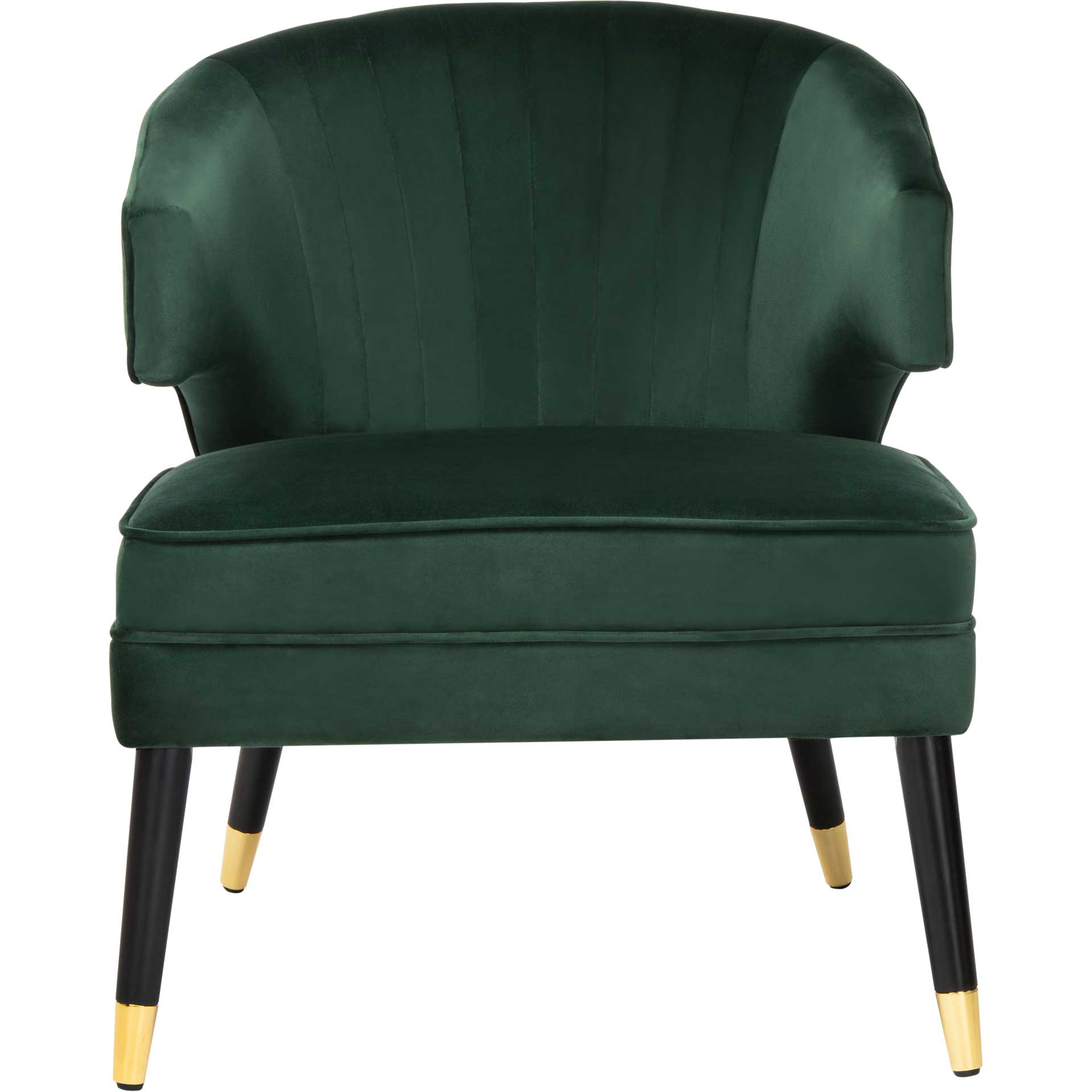 Stitch Wingback Accent Chair Forest Green/Black