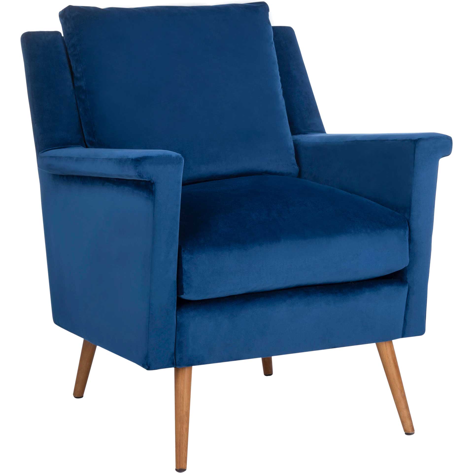 Aspen Mid Century Arm Chair Navy/Natural