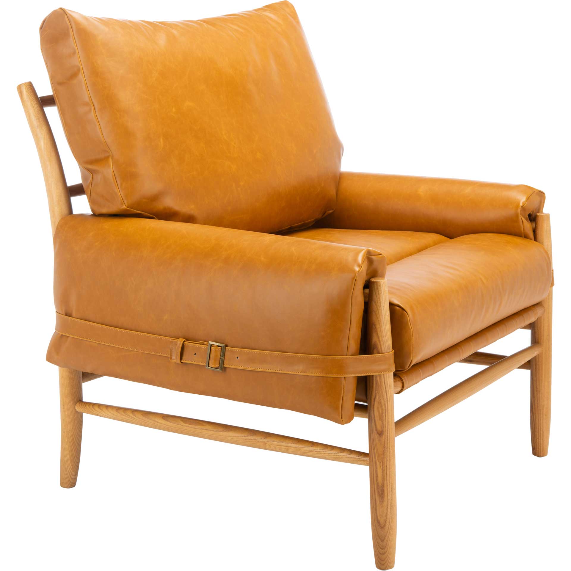 Osamu Mid Century Arm Chair Caramel/Natural