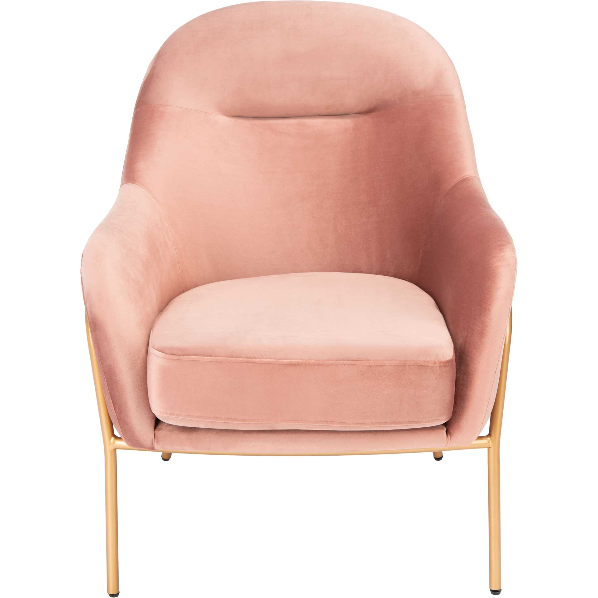 Eldon Velvet Accent Chair Dusty Rose/Gold