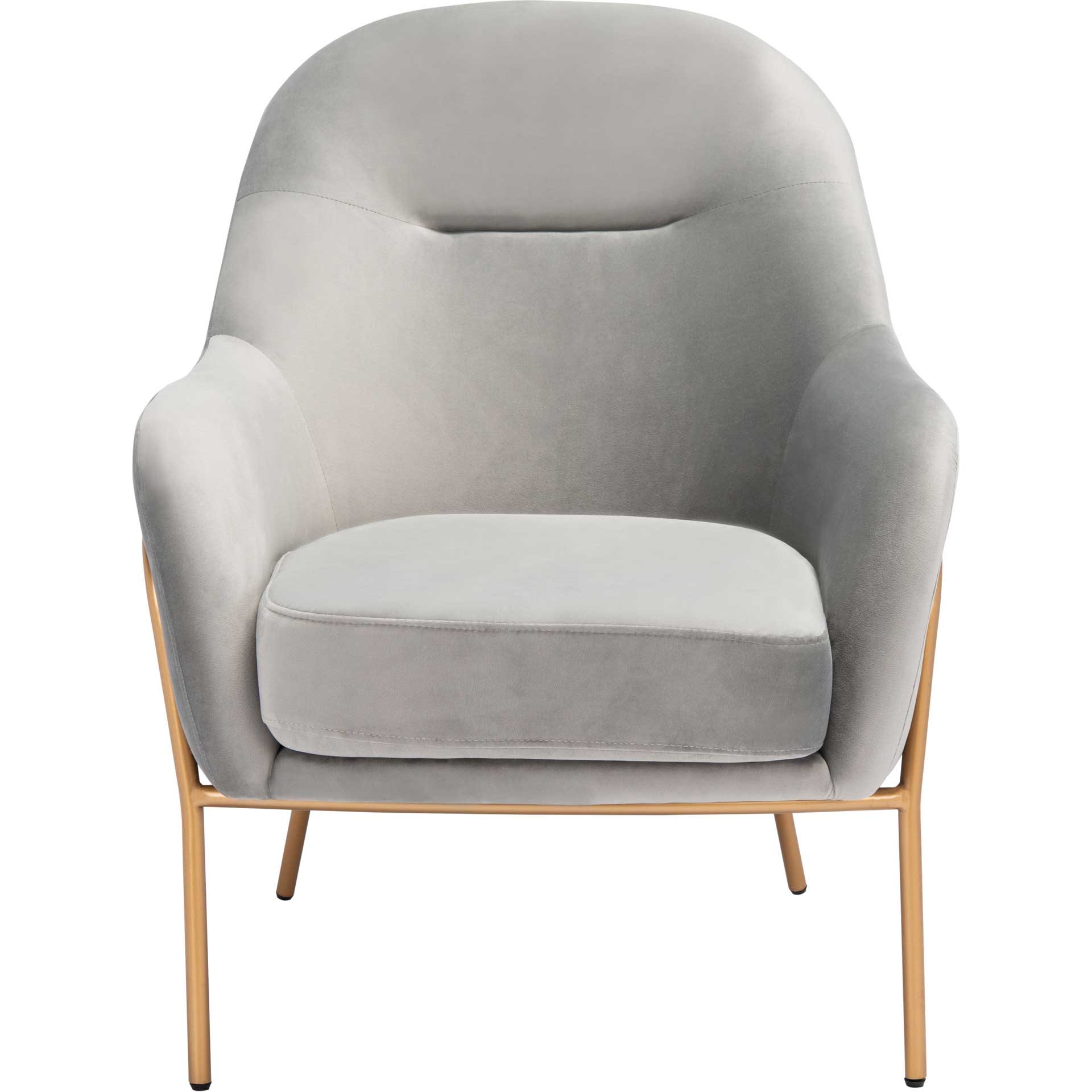 Eldon Velvet Accent Chair Gray/Gold