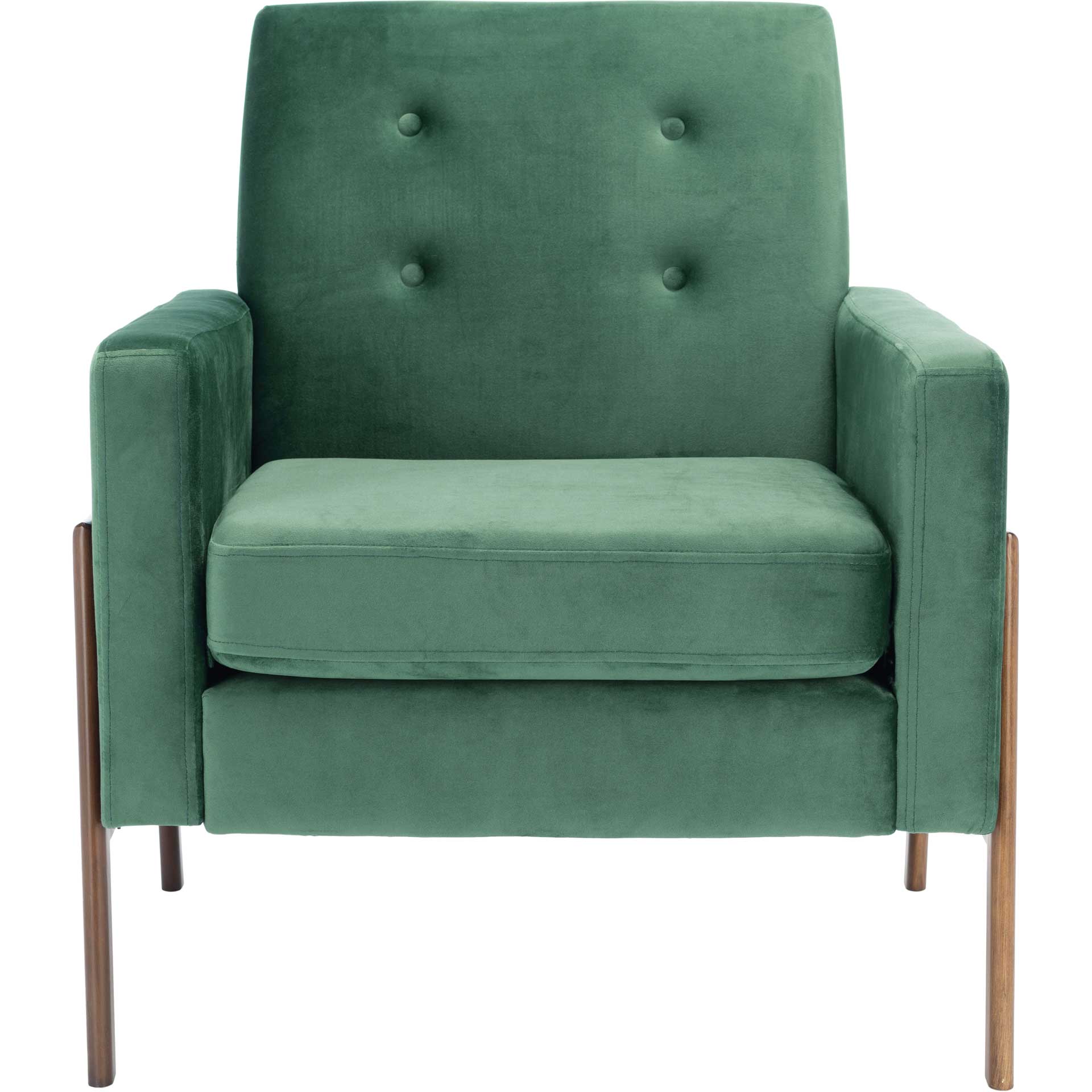 Rocha Sofa Accent Chair Malachite Green/Antique Coffee