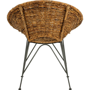 Sienna Rattan Accent Chair Natural/Dark Steel