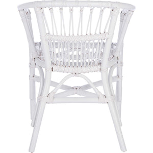 Adhara Rattan Accent Chair White (Set of 2)