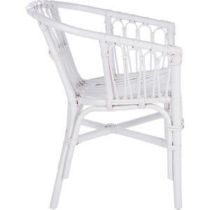 Adhara Rattan Accent Chair White (Set of 2)