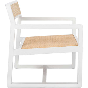 Lucy Cane Accent Chair White/Natural