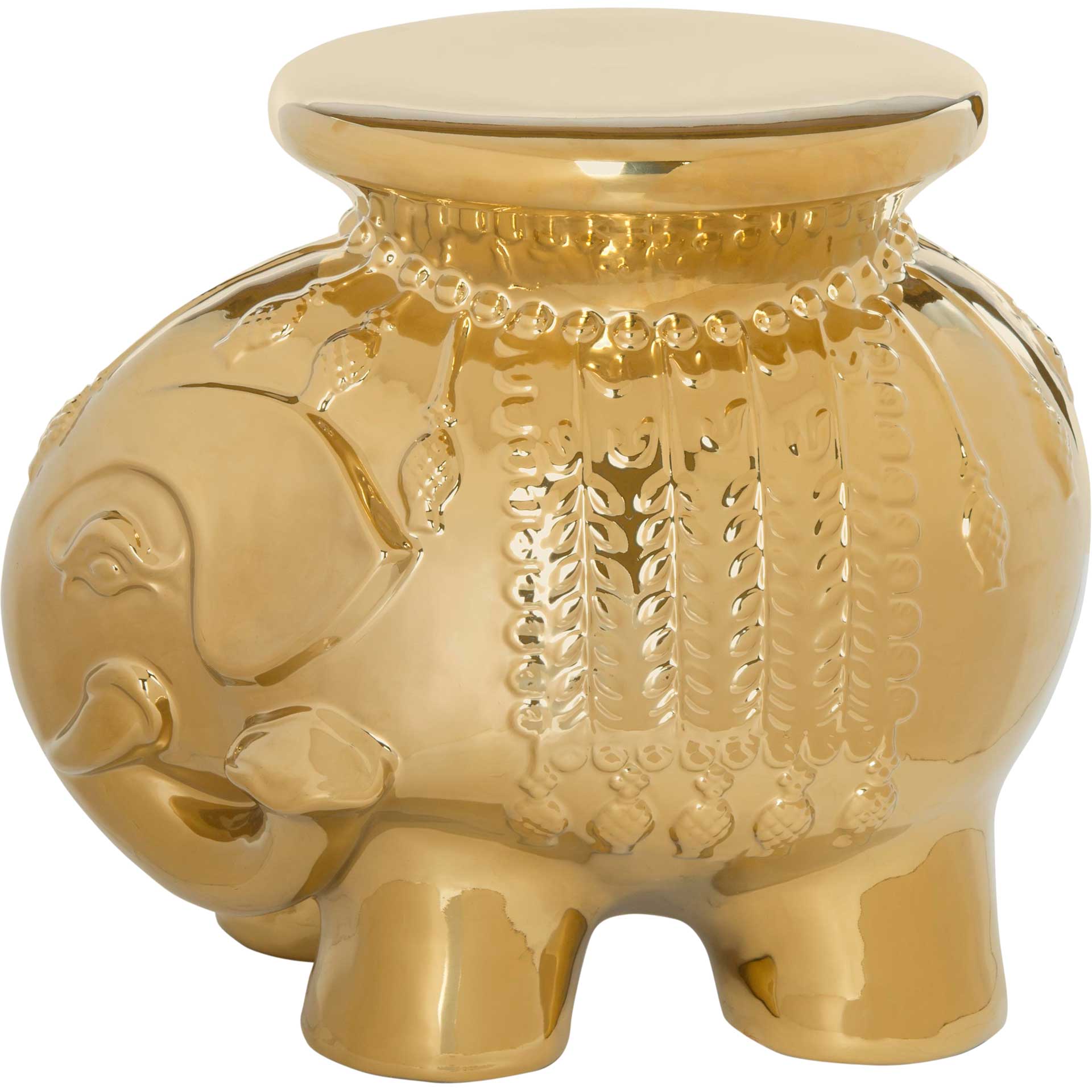 Elephant Garden Stool Gold