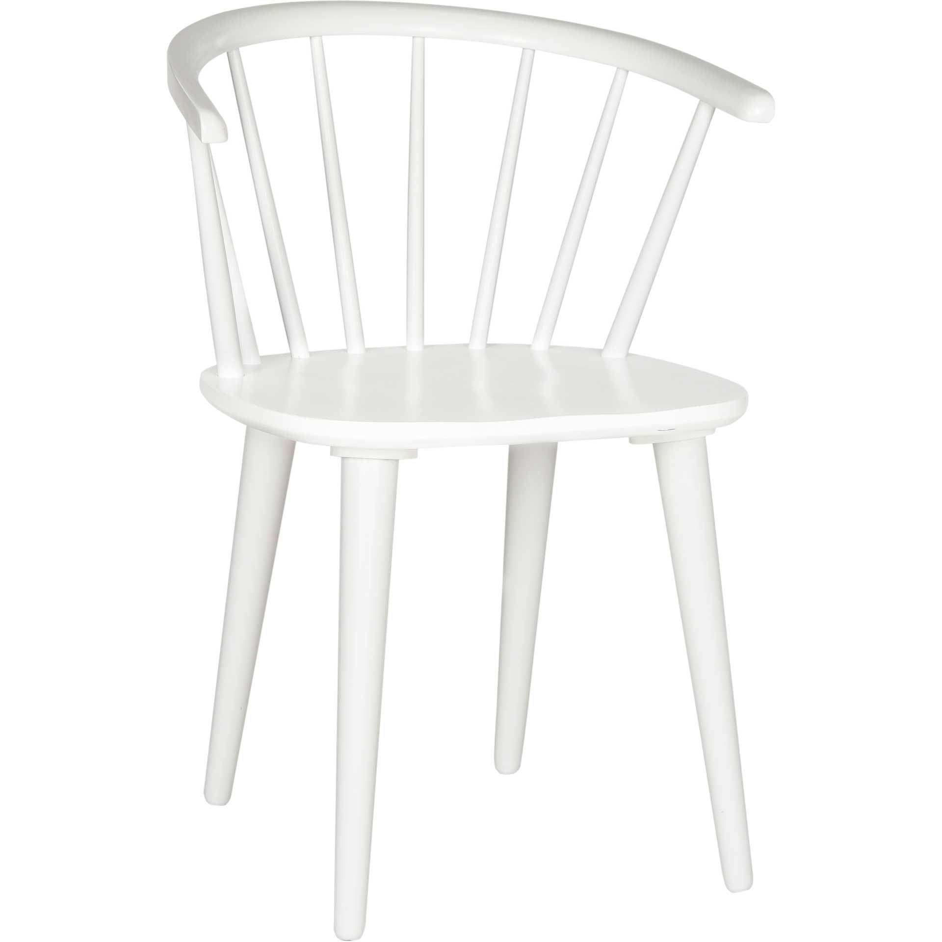 Blair Curved Spindle Side Chair White (Set of 2)