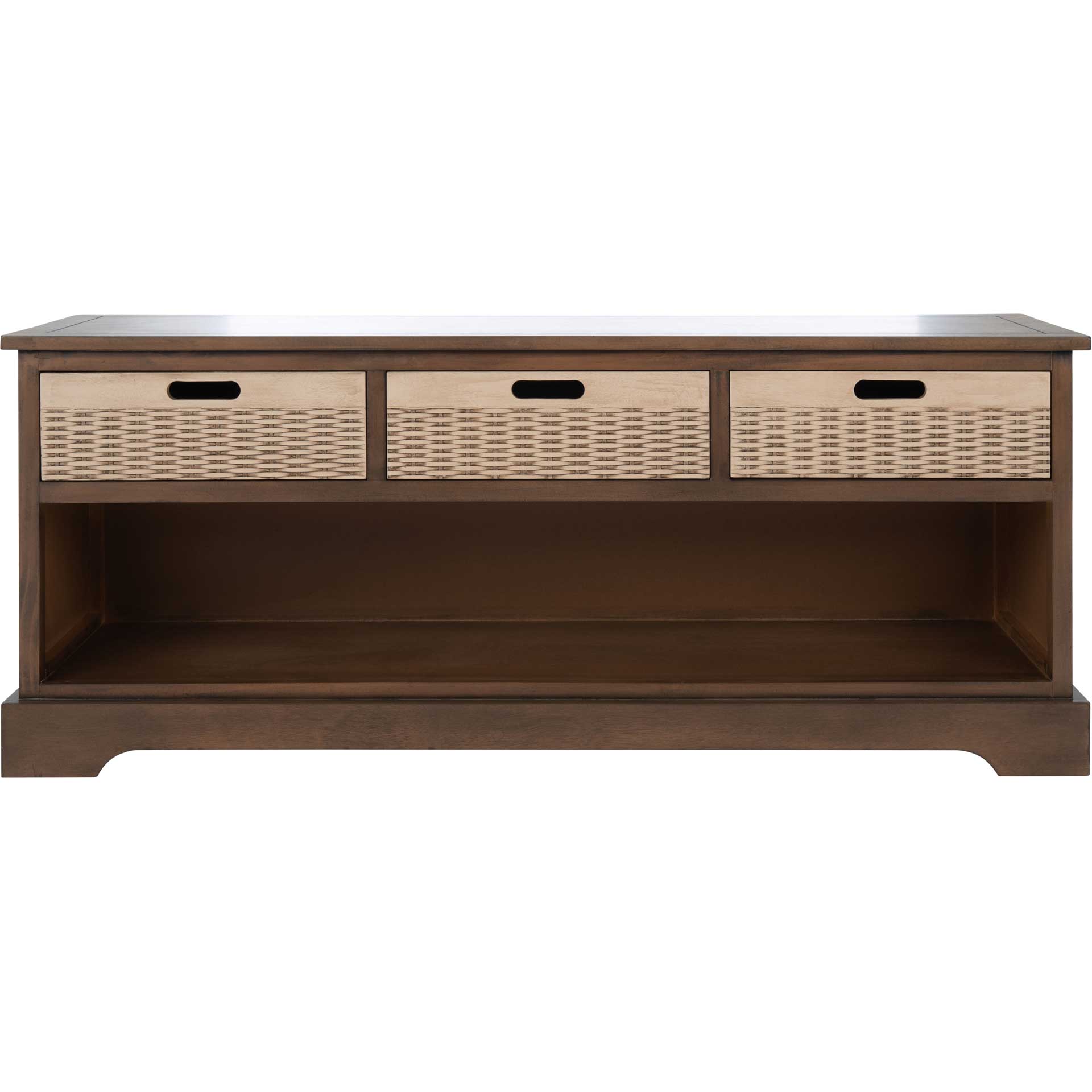 Lali 3 Drawer Storage Bench Brown