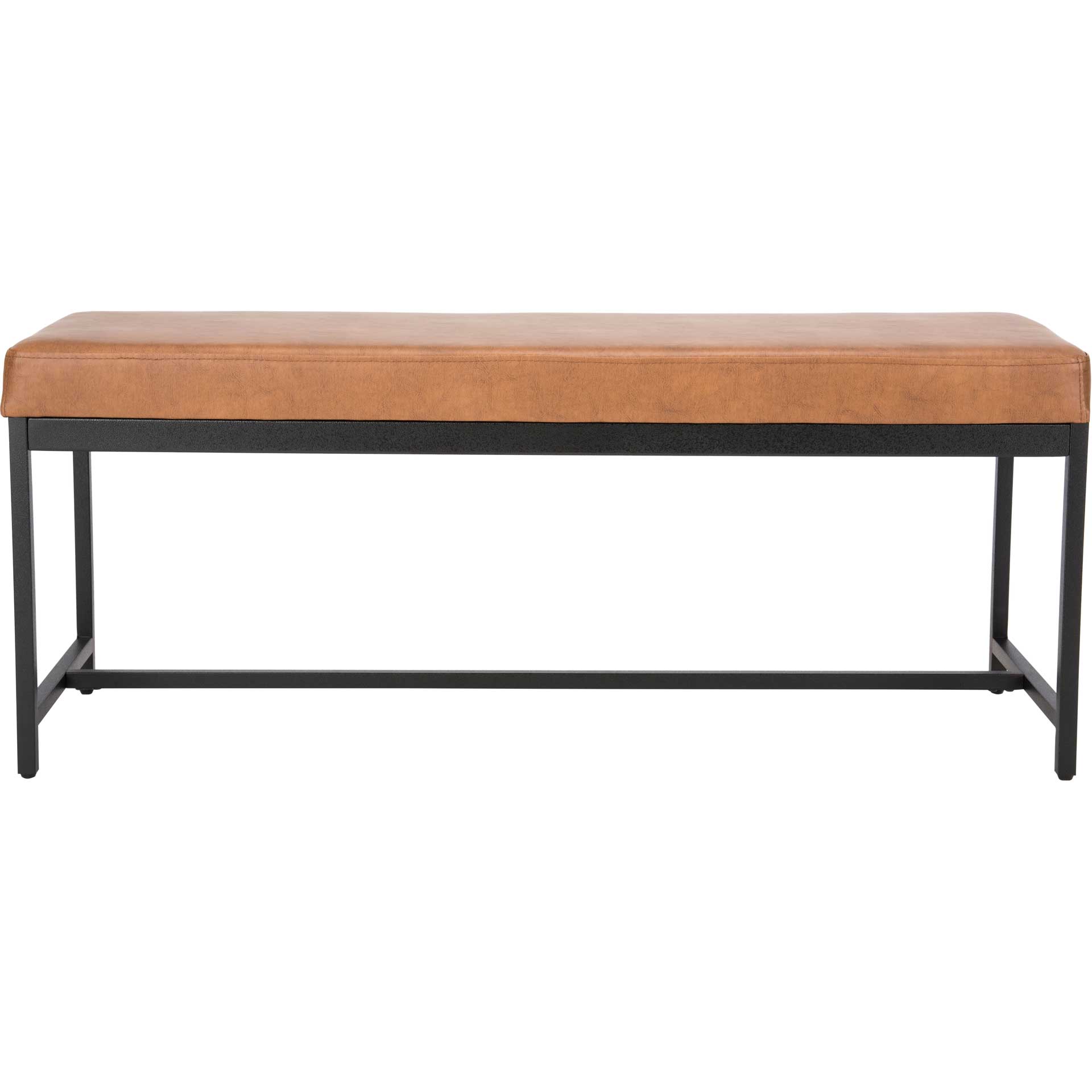 Chamonix Faux Leather Bench Brown