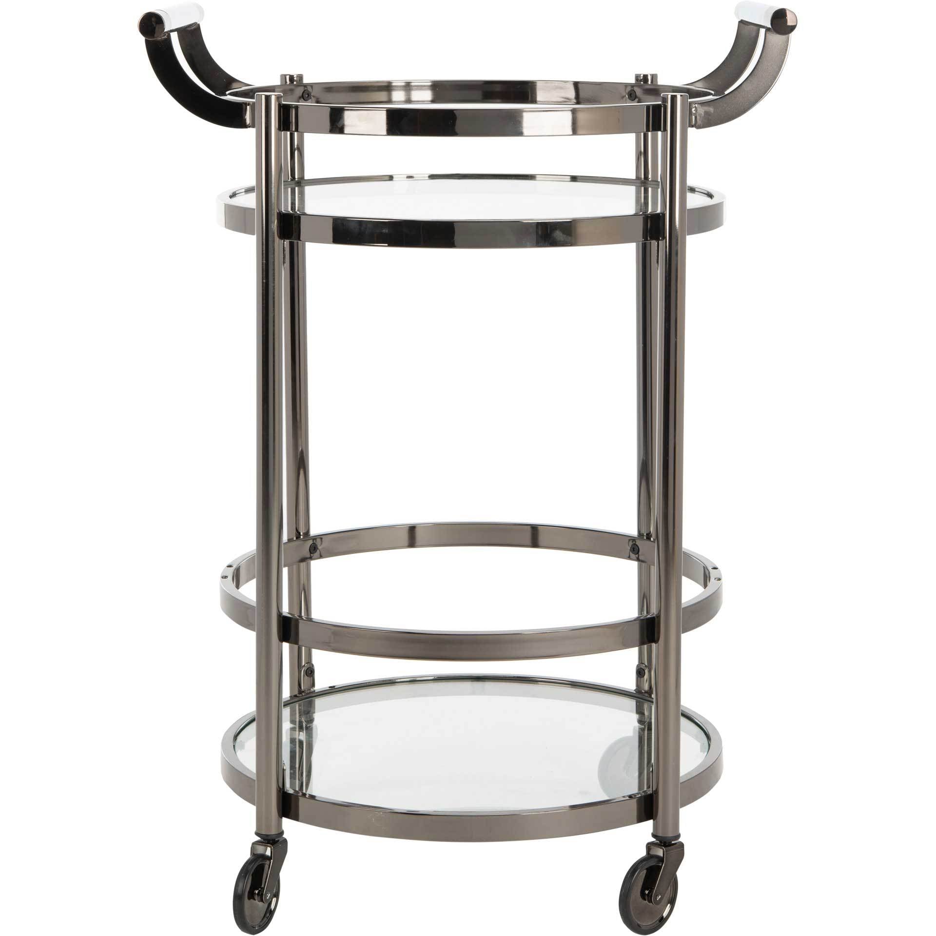 Simon 2 Tier Round Bar Cart Gun Metal