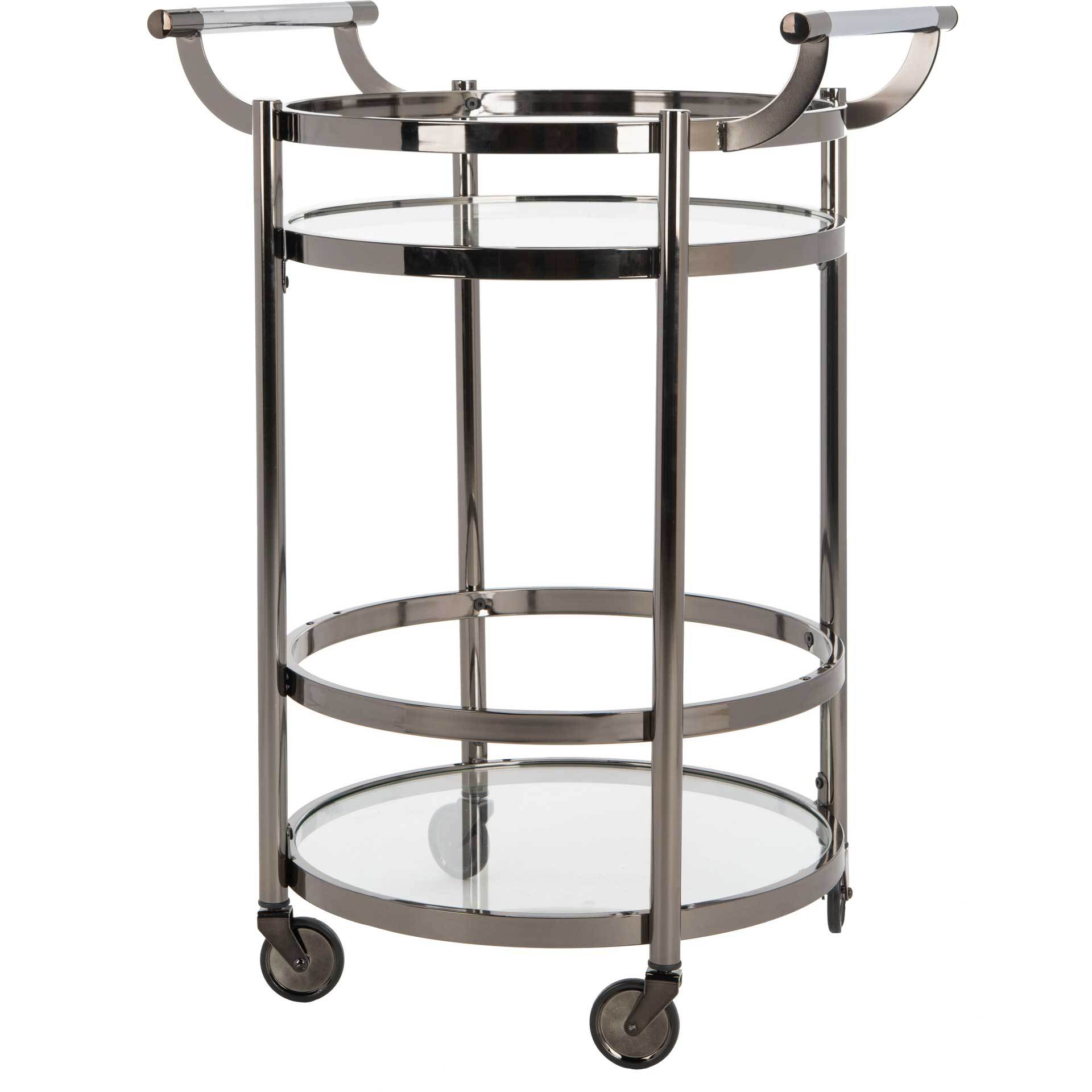 Simon 2 Tier Round Bar Cart Gun Metal