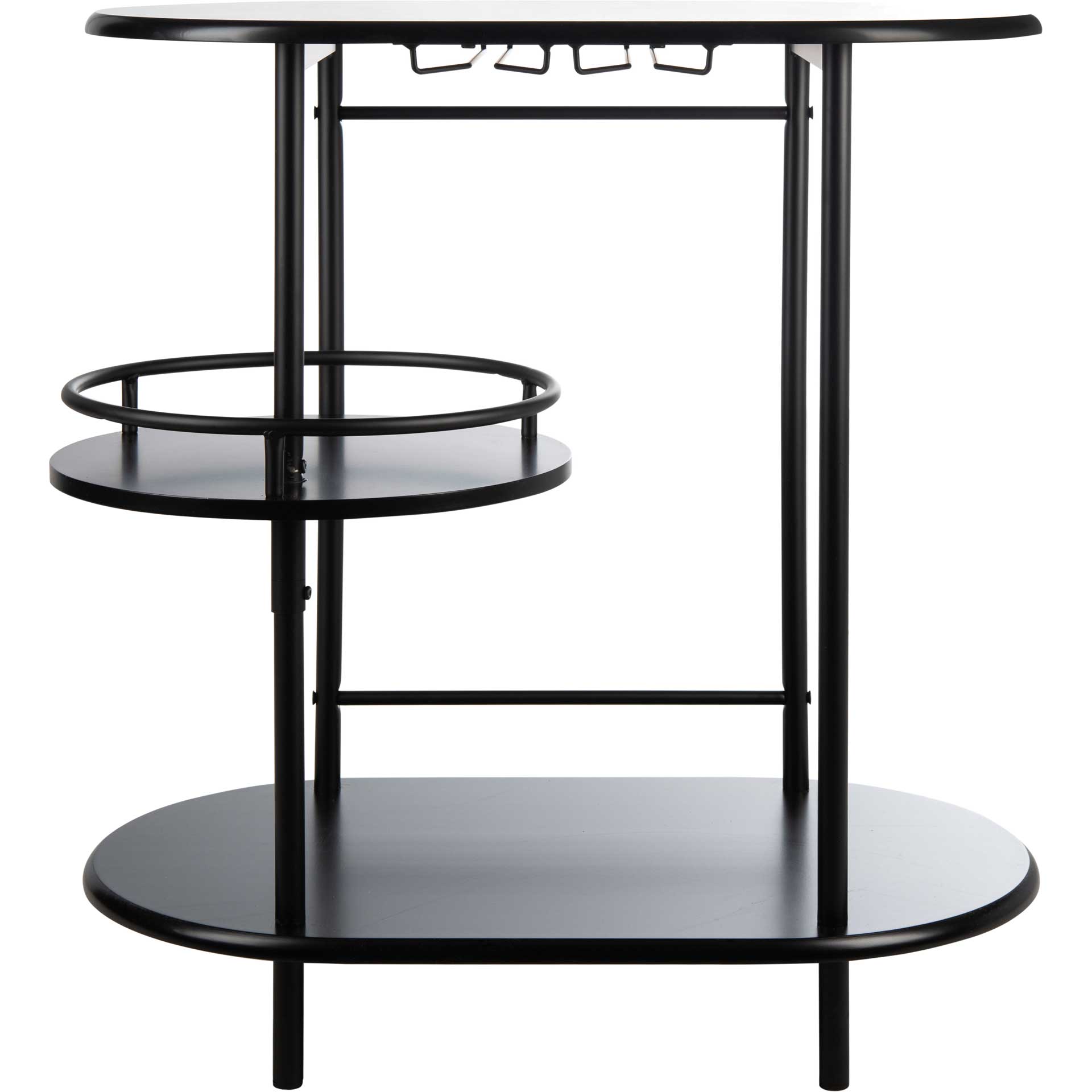 Ivan 3 Tier Swivel Bar Table Matte Black