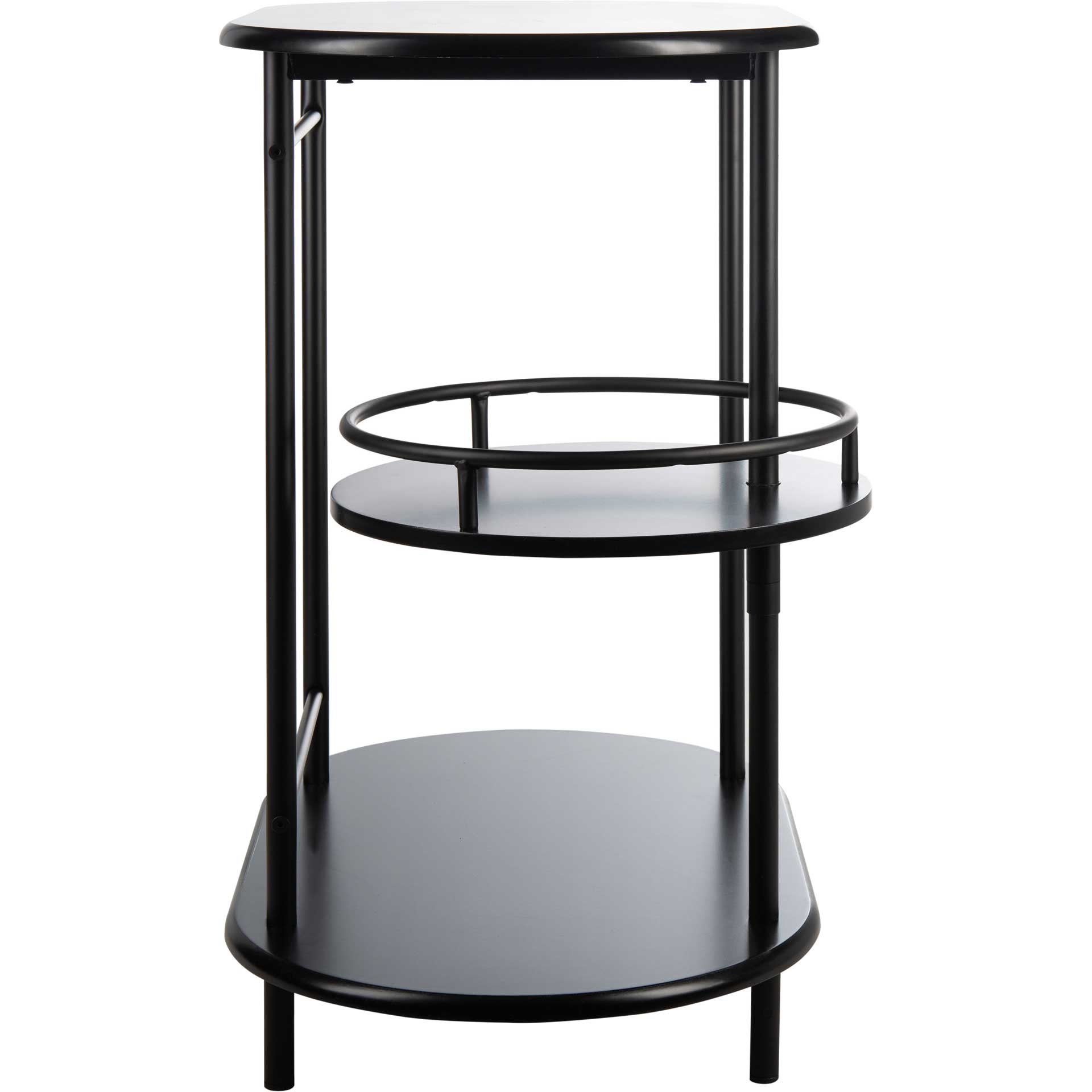 Ivan 3 Tier Swivel Bar Table Matte Black