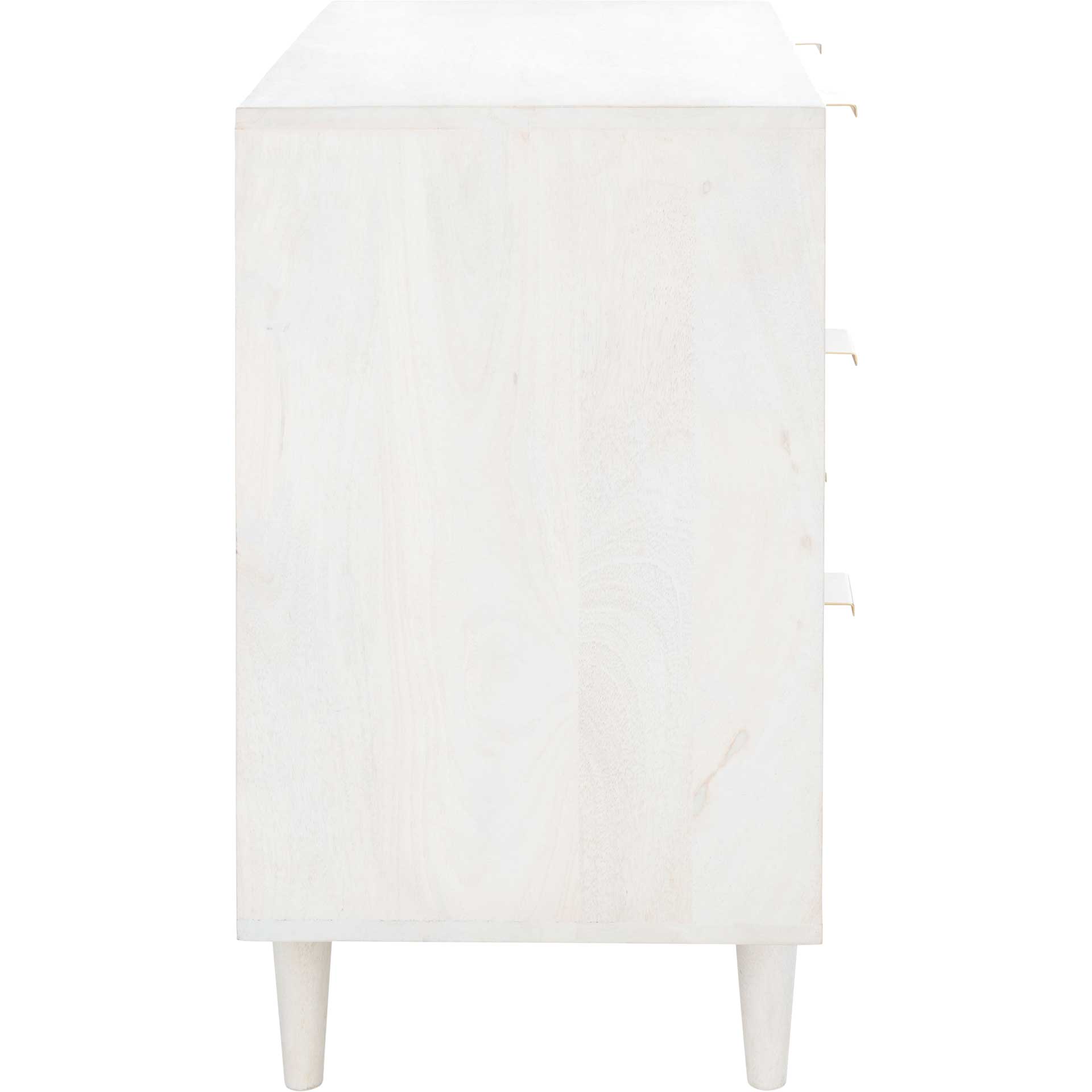 Zion 3 Drawer Chest White Wash/Brass