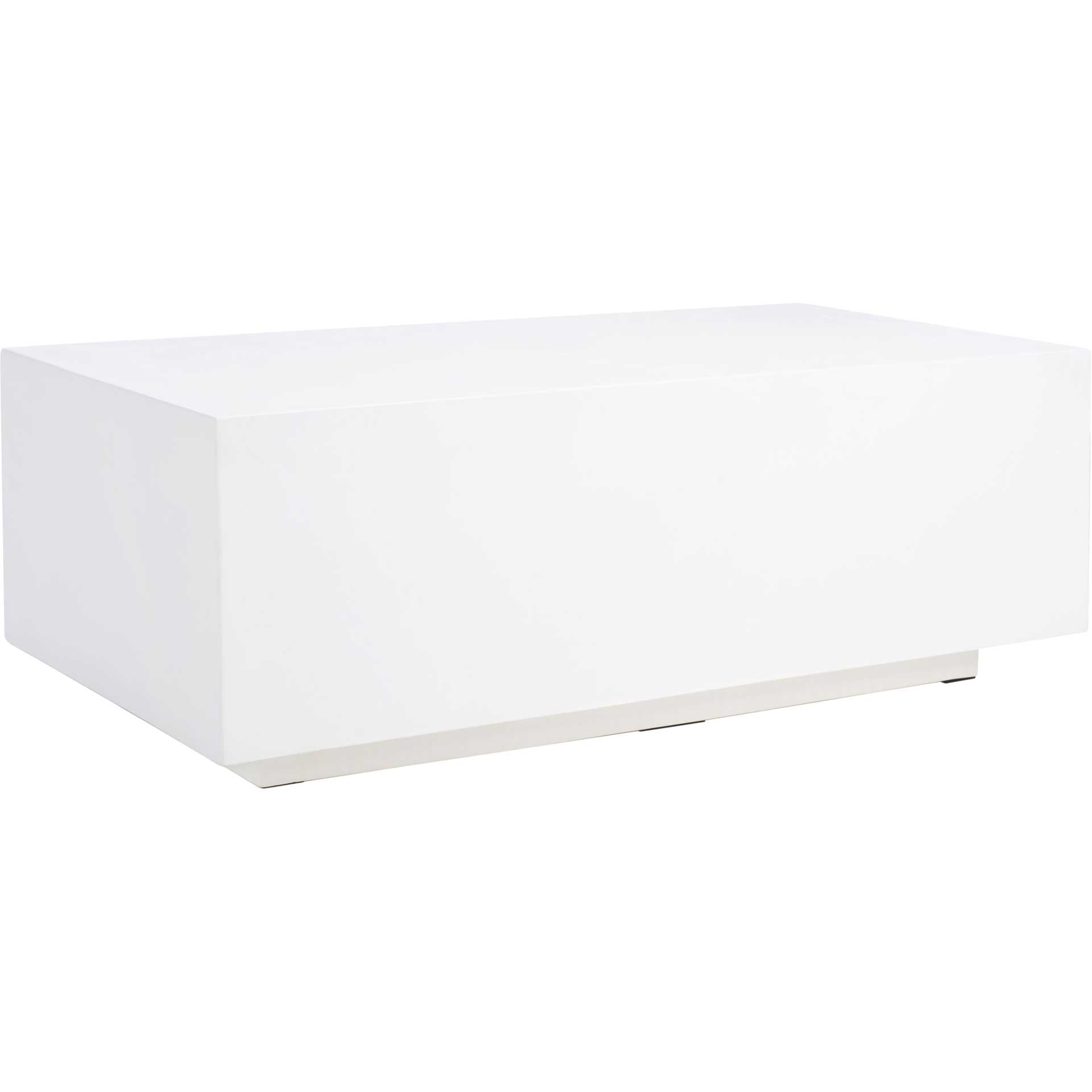 Ezra Faux Concrete Coffee Table White/Gray