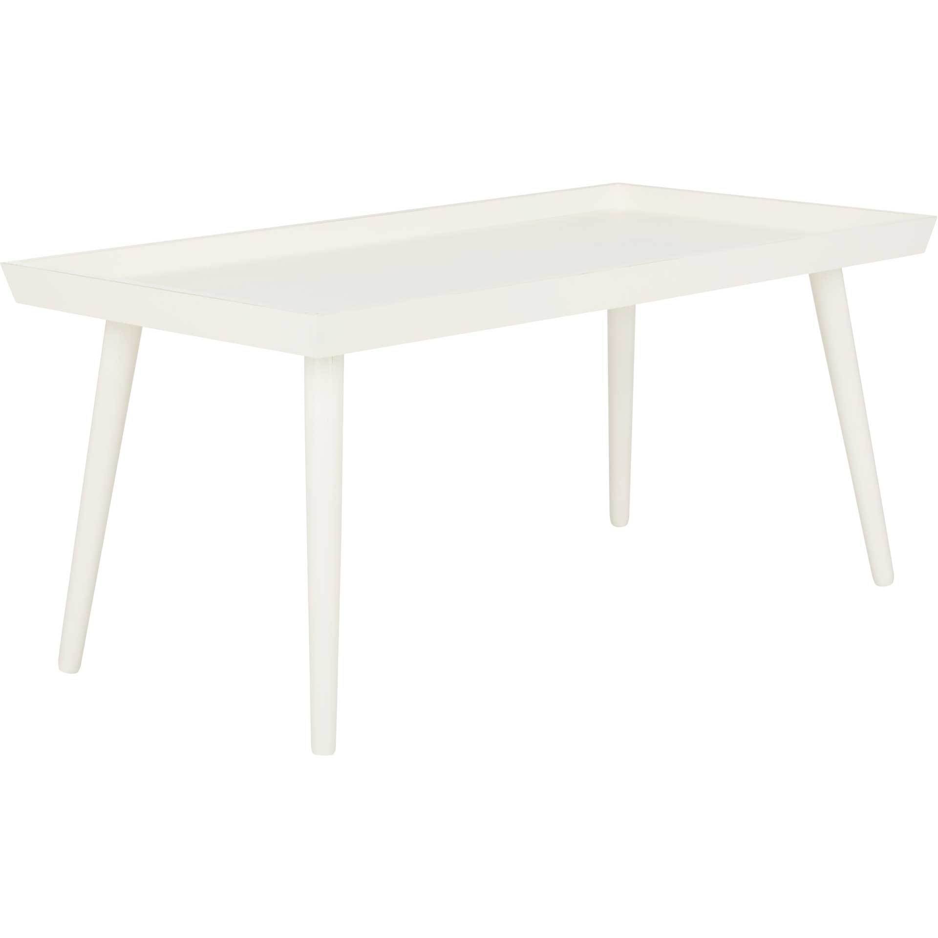 Norah Tray Top Coffee Table Distressed White