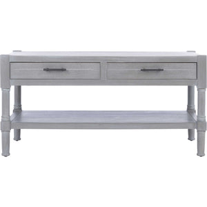 Fidelma 2 Drawer Coffee Table White Washed Gray