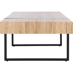 Tripp Rectangular Modern Coffee Table Natural/Black