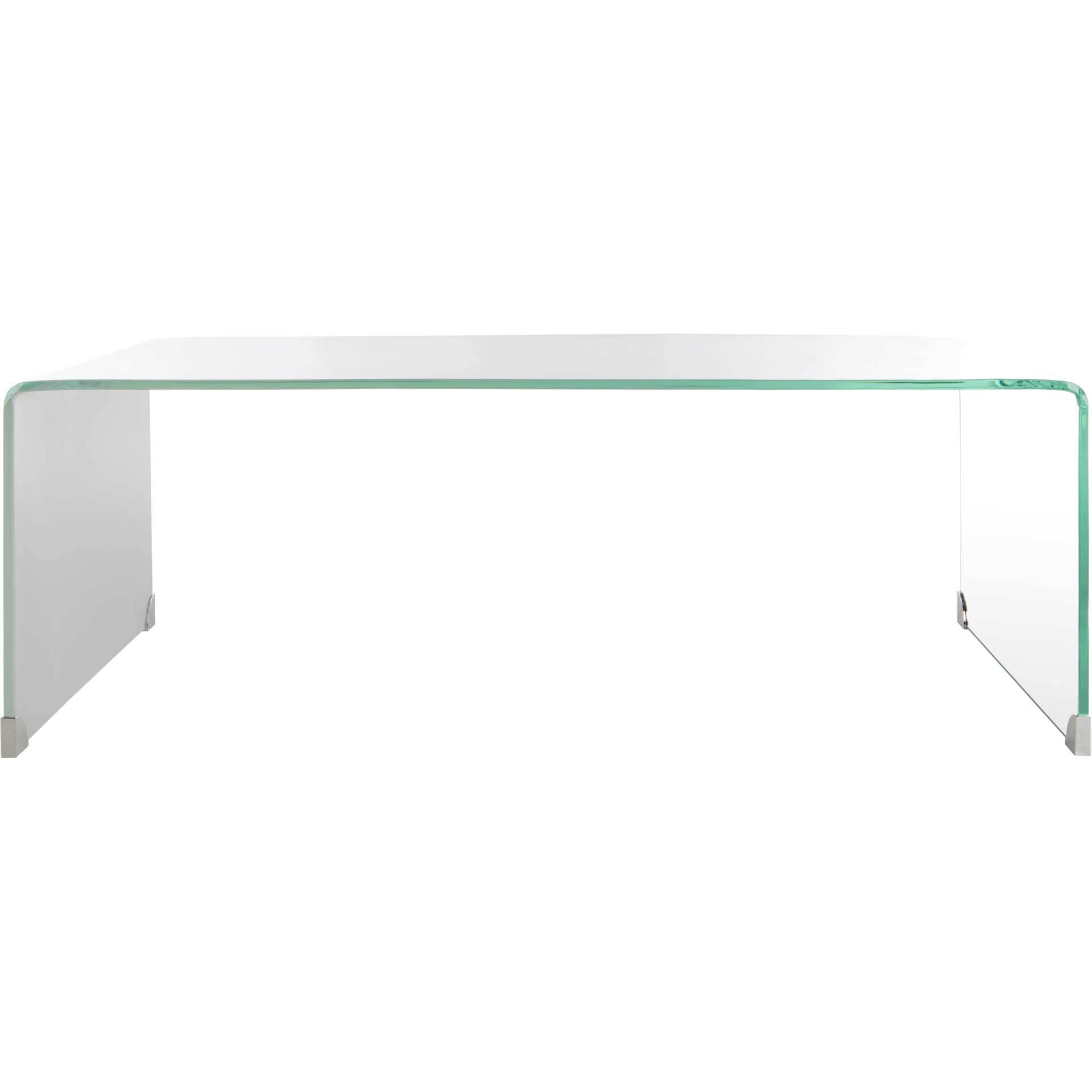 Cristopher Ombre Glass Coffee Table Clear/White