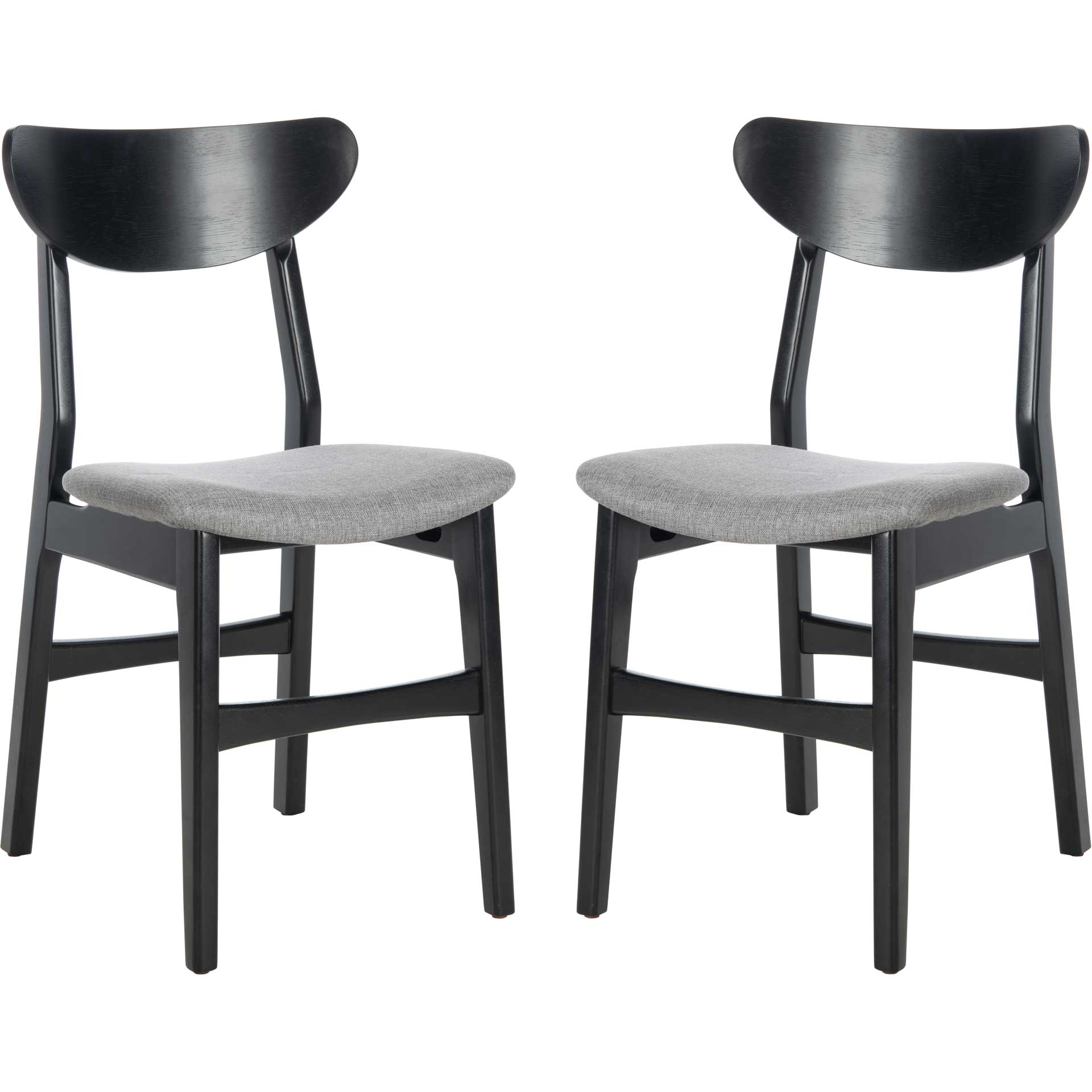 Lucas Retro Dining Chair Black/Gray (Set of 2)