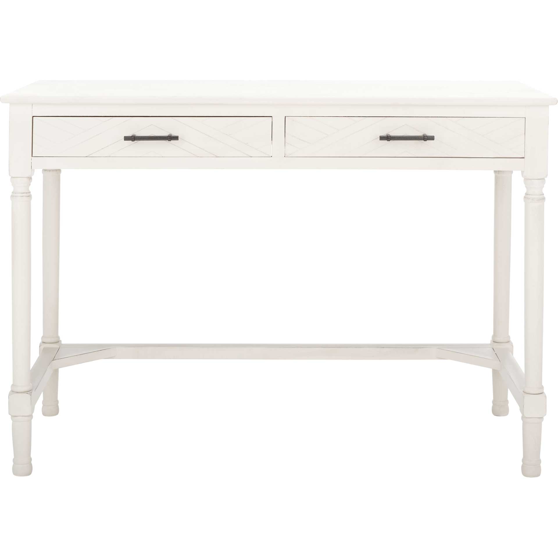 Mckenna 2 Drawer Desk Distressed White