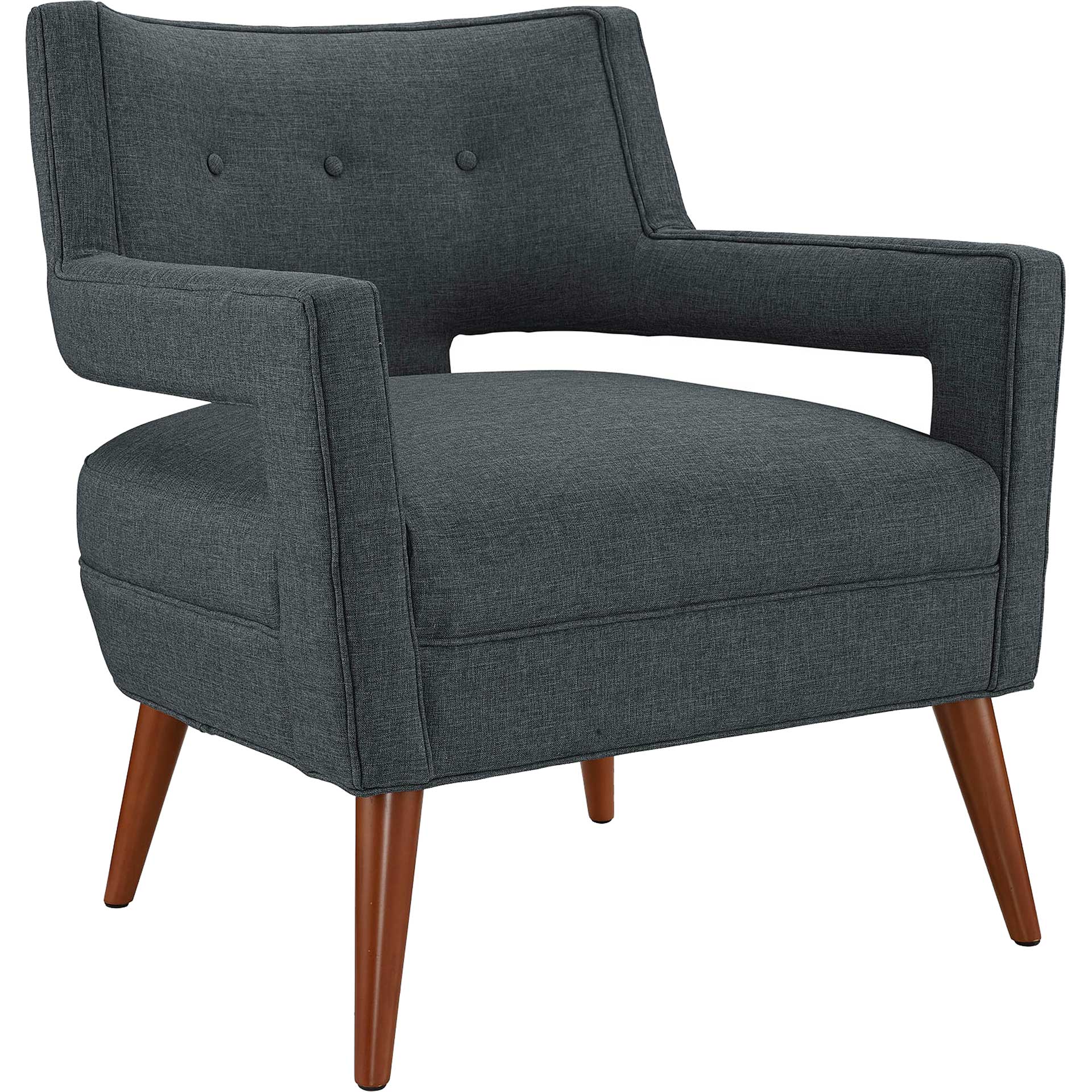 Stanley Upholstered Fabric Armchair Gray