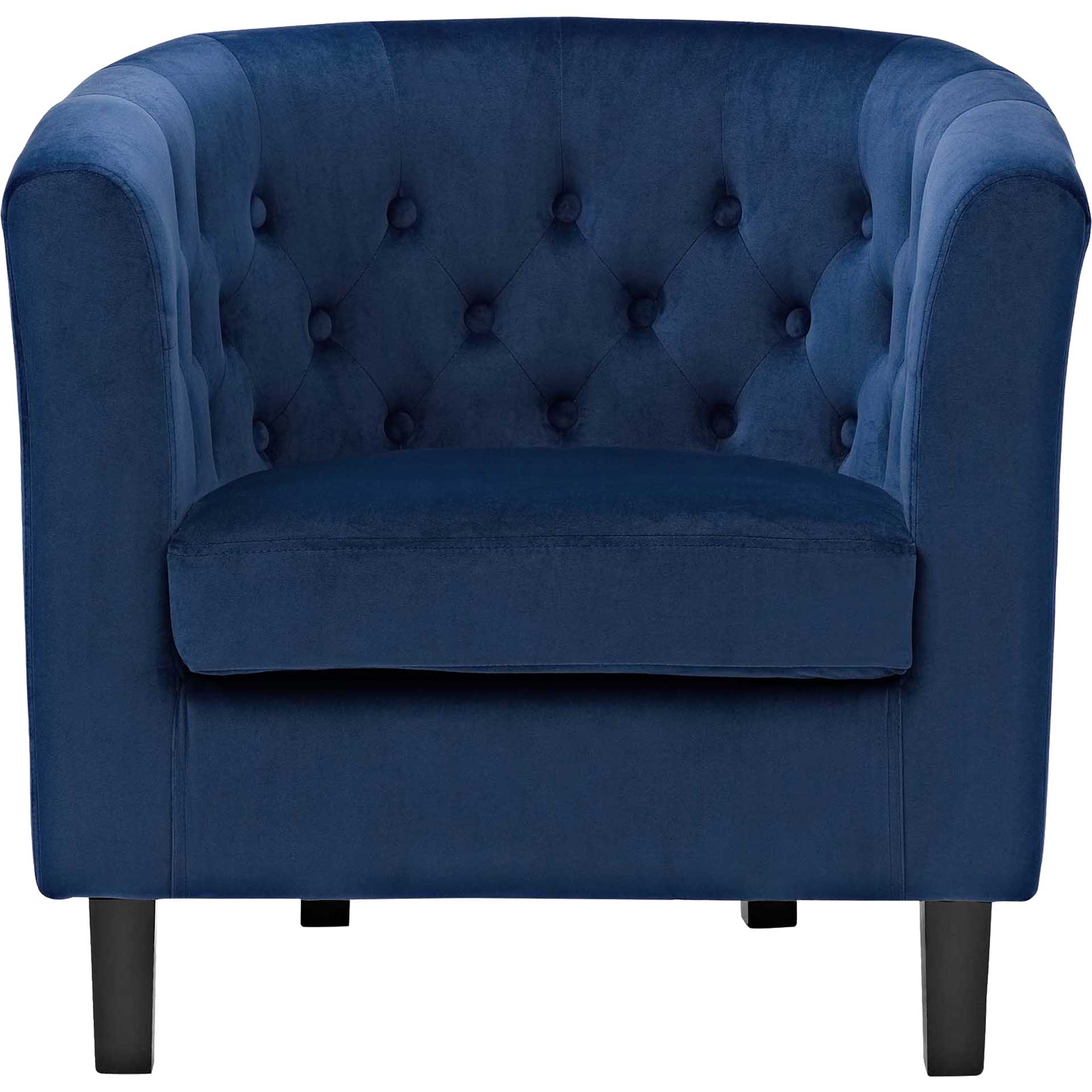 Paloma Upholstered Velvet Armchair Navy