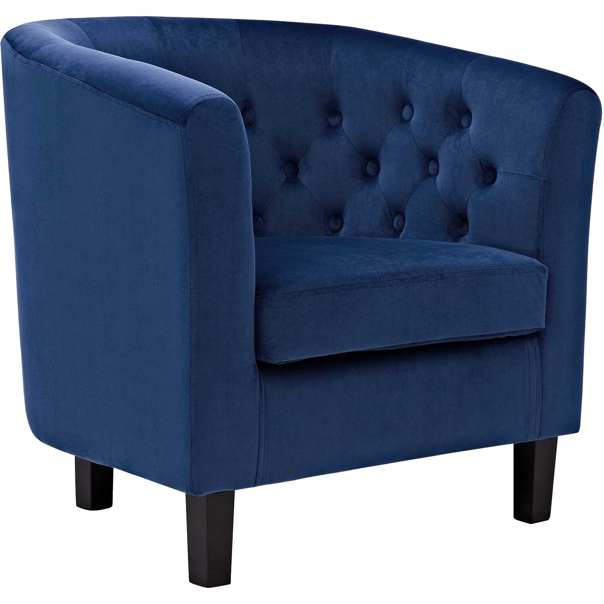 Paloma Upholstered Velvet Armchair Navy