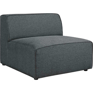 Maisie 5 Piece L-Shaped Armless Sectional Sofa Gray