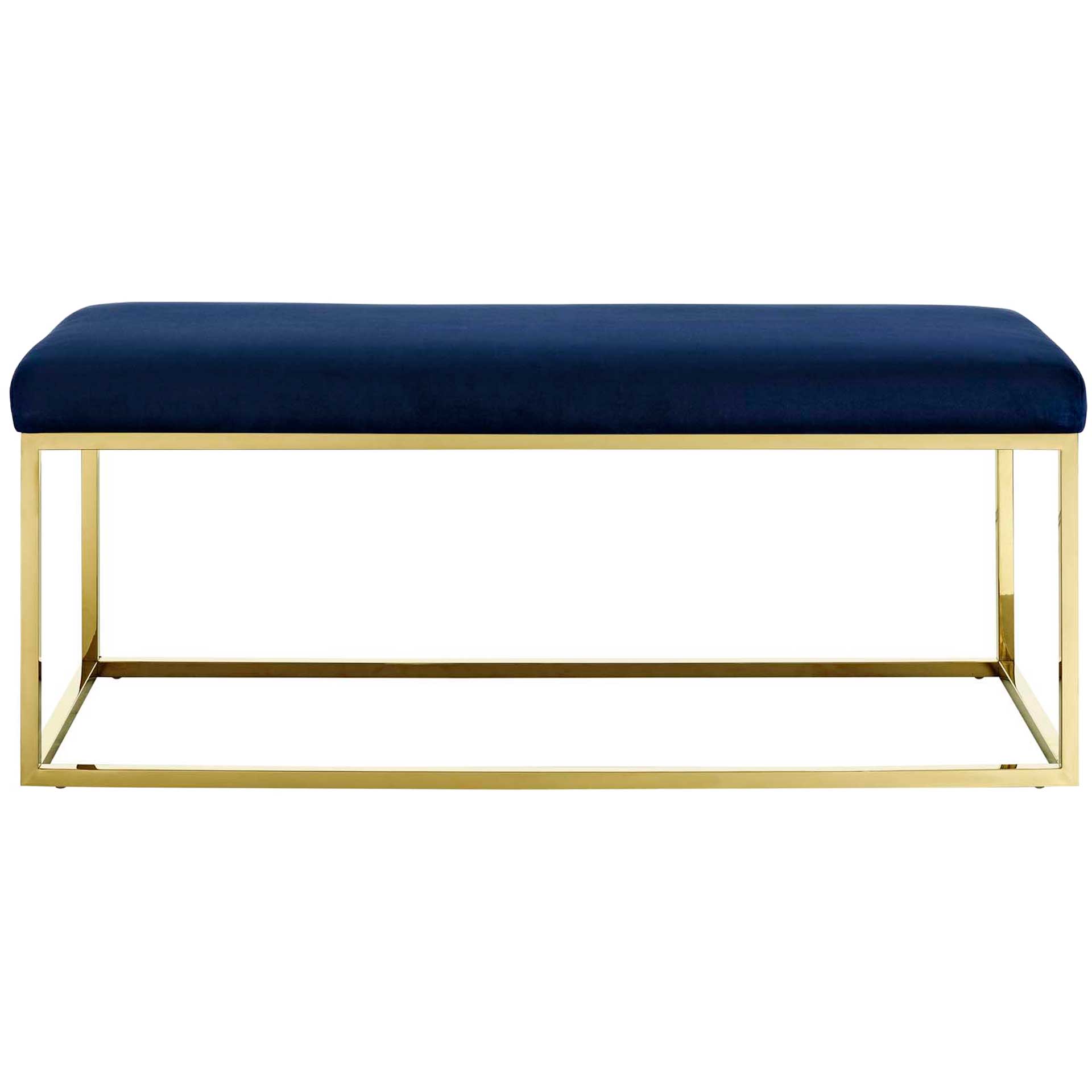 Alden Fabric Bench Gold/Navy