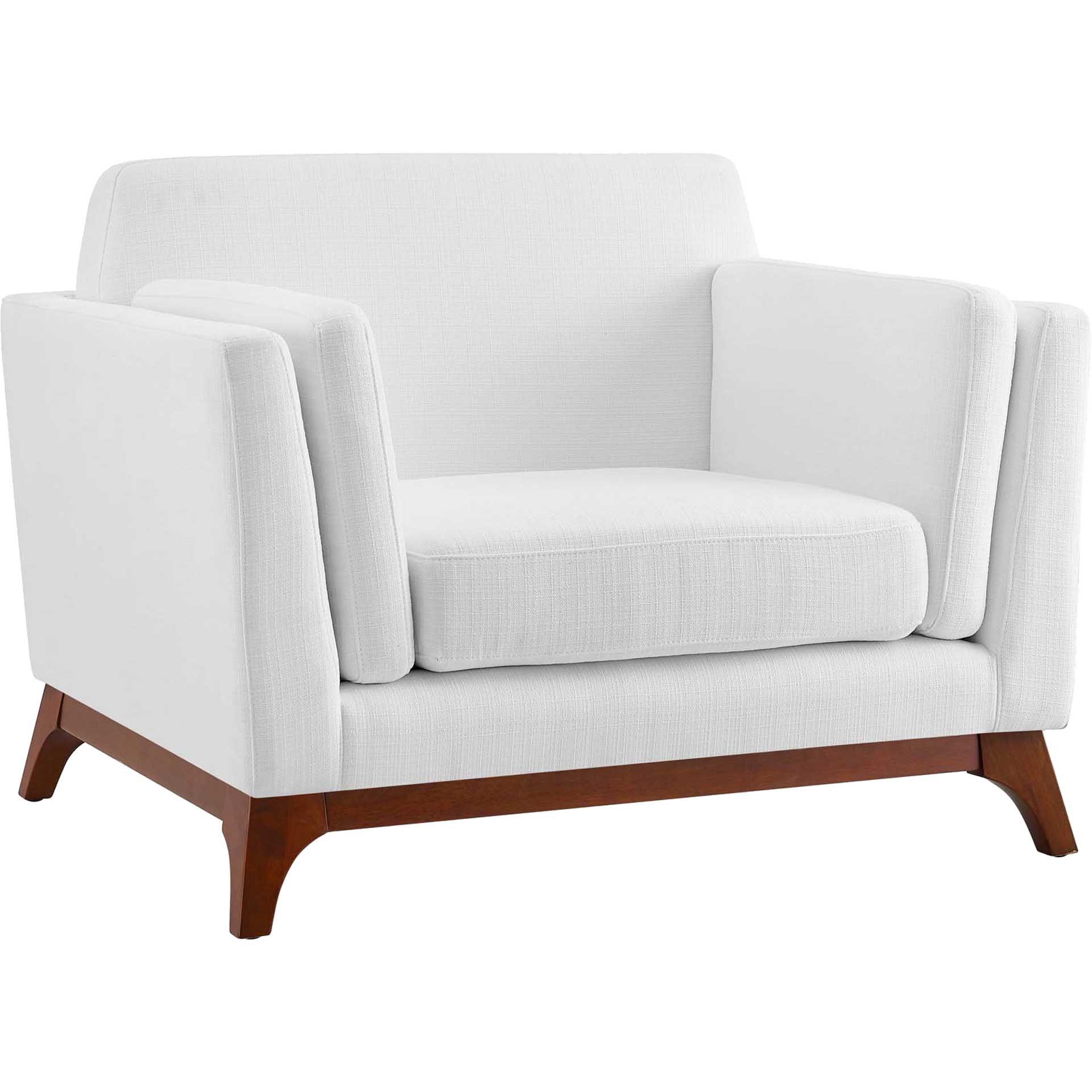 Casa Upholstered Fabric Armchair White