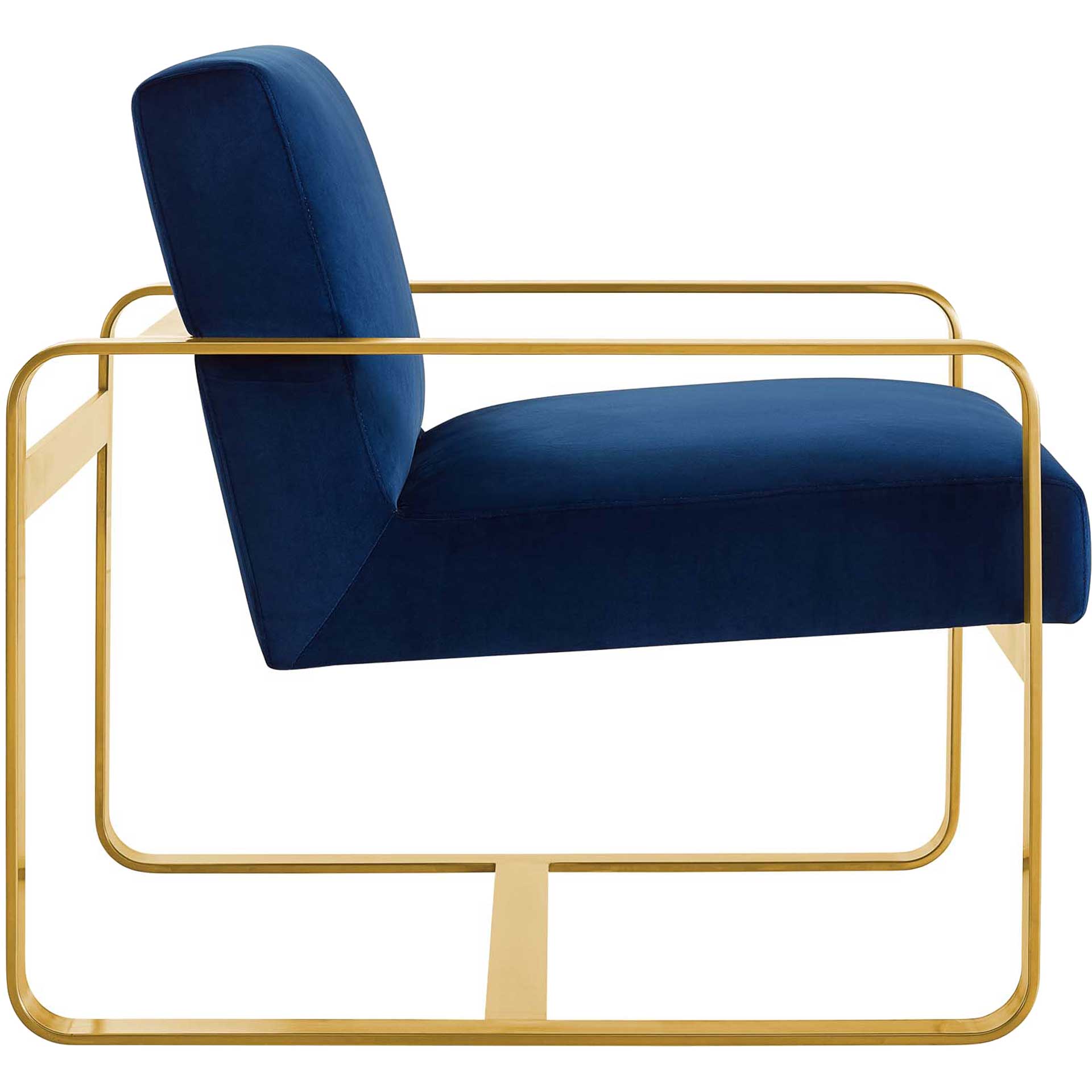 Abdiel Upholstered Velvet Armchair Navy