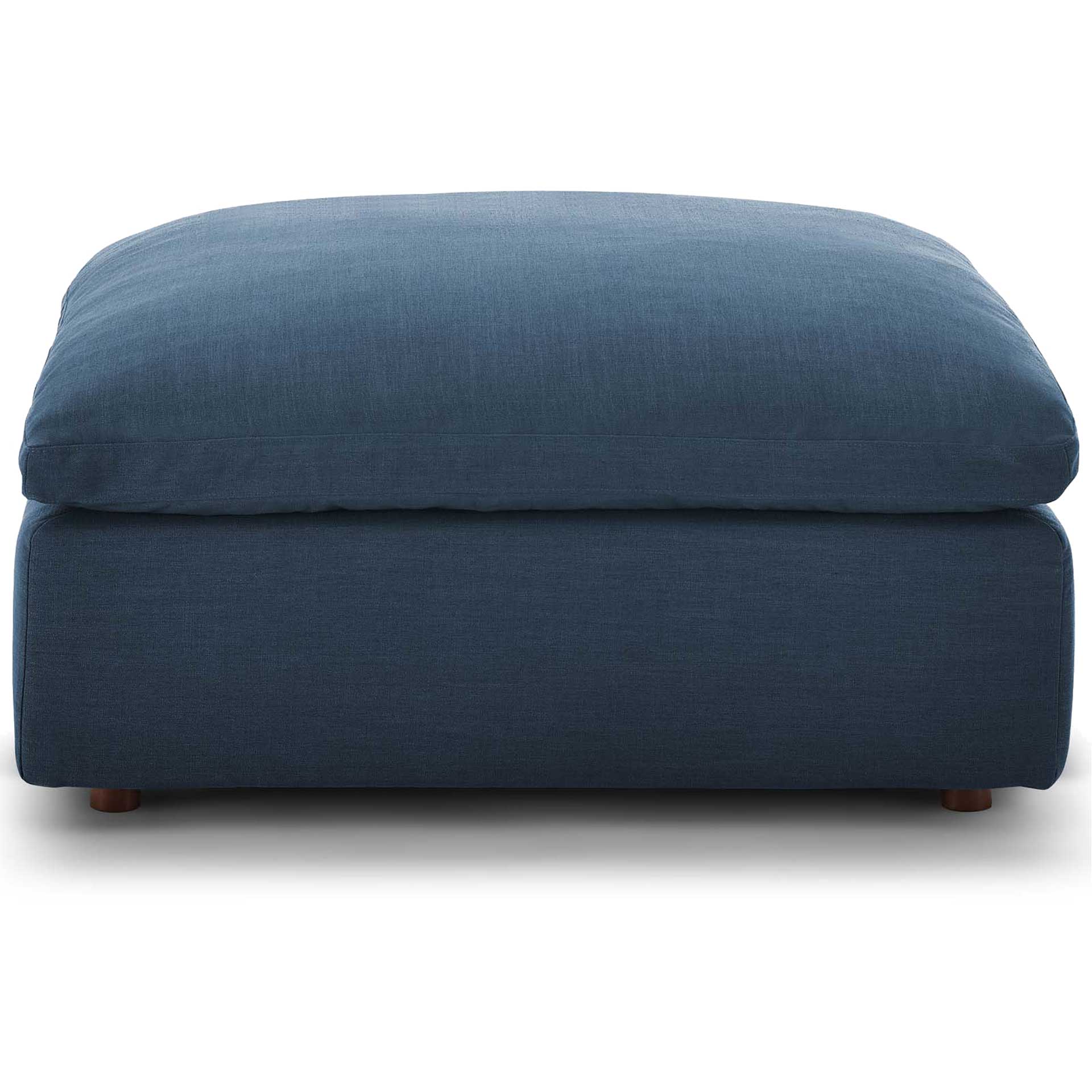 Carmen Overstuffed Ottoman Azure