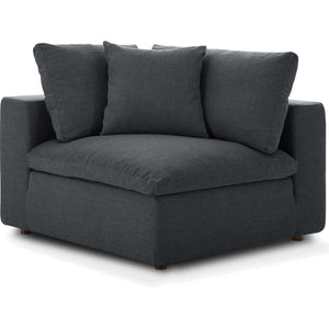 Carmen L-Shaped Armless Sectional Sofa Gray