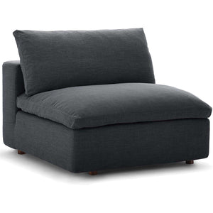 Carmen L-Shaped Armless Sectional Sofa Gray