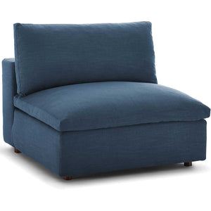 Carmen U-Shaped Armless Sectional Sofa Azure