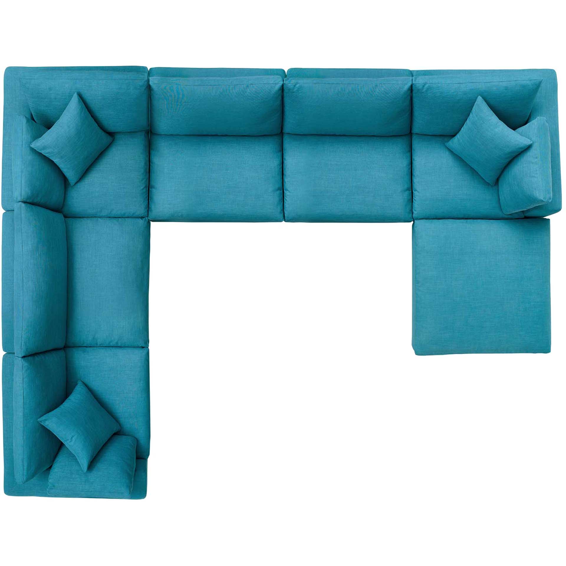 Carmen Complete Sectional Sofa Teal