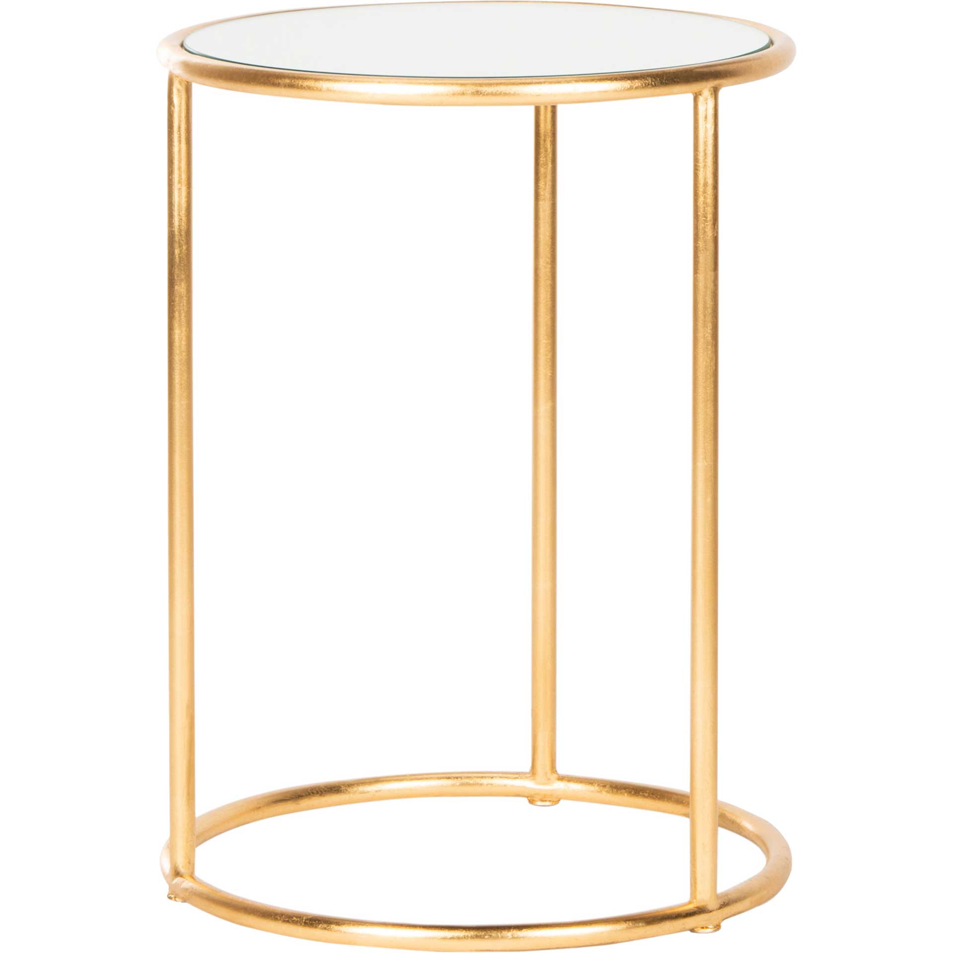 Shaikha Glass Top Accent Table Gold