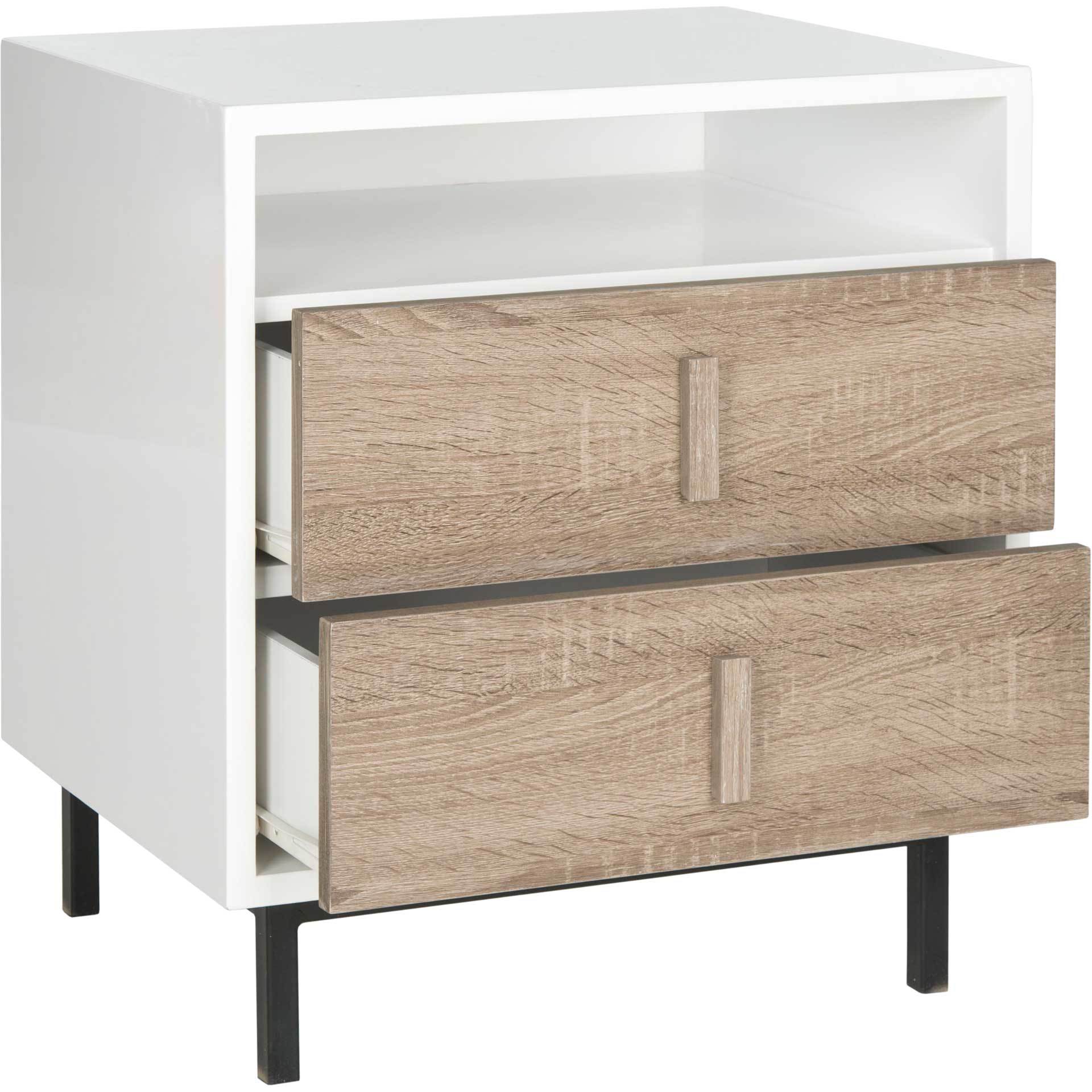 Kevin Lacquer Two Drawer Cabinet