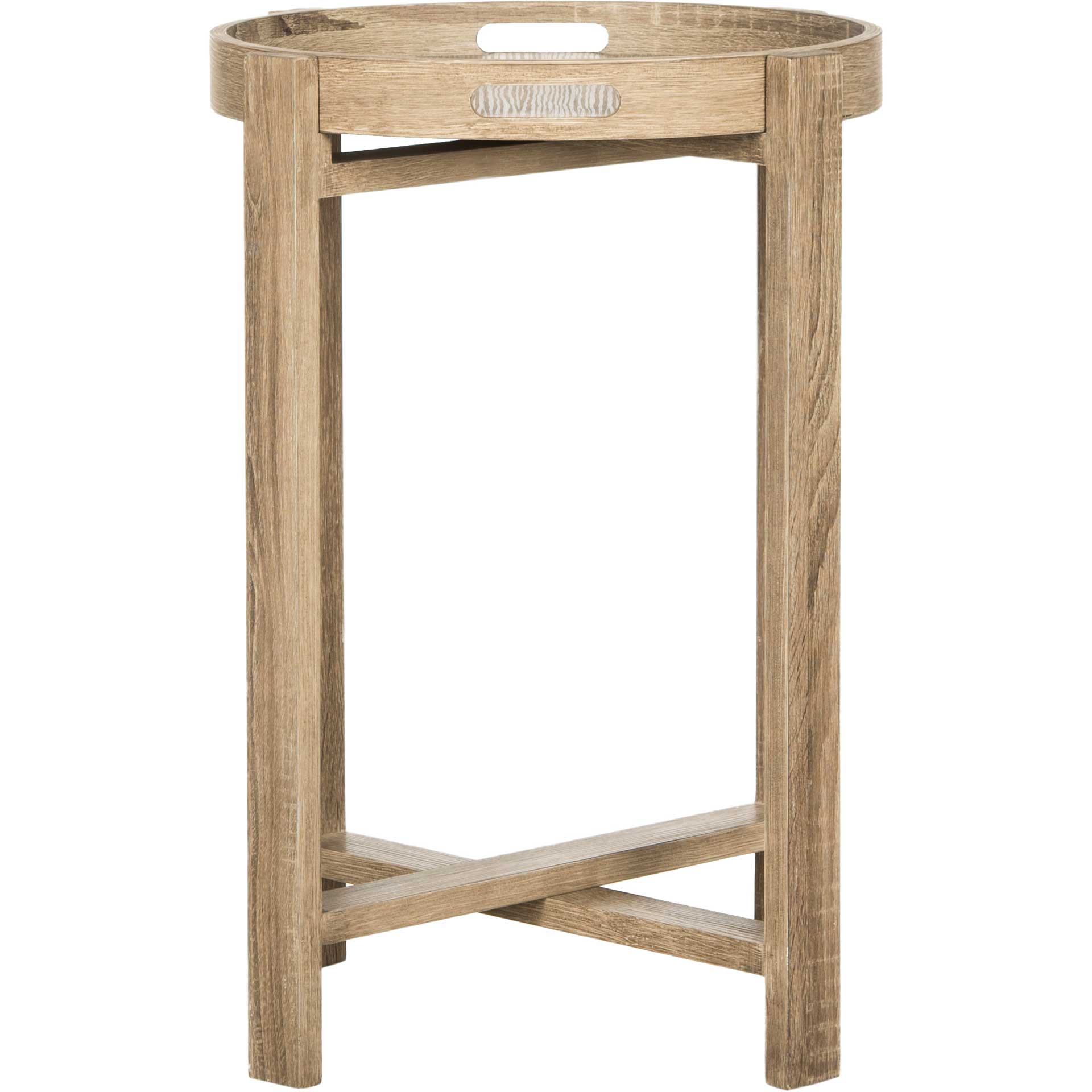 Hamad Tray Top Side Table Light Oak