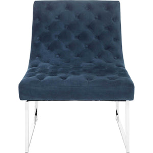 Hana Velvet Tufted Accent Chair Navy