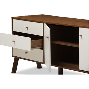 Haven Sideboard Cabinet White/Walnut